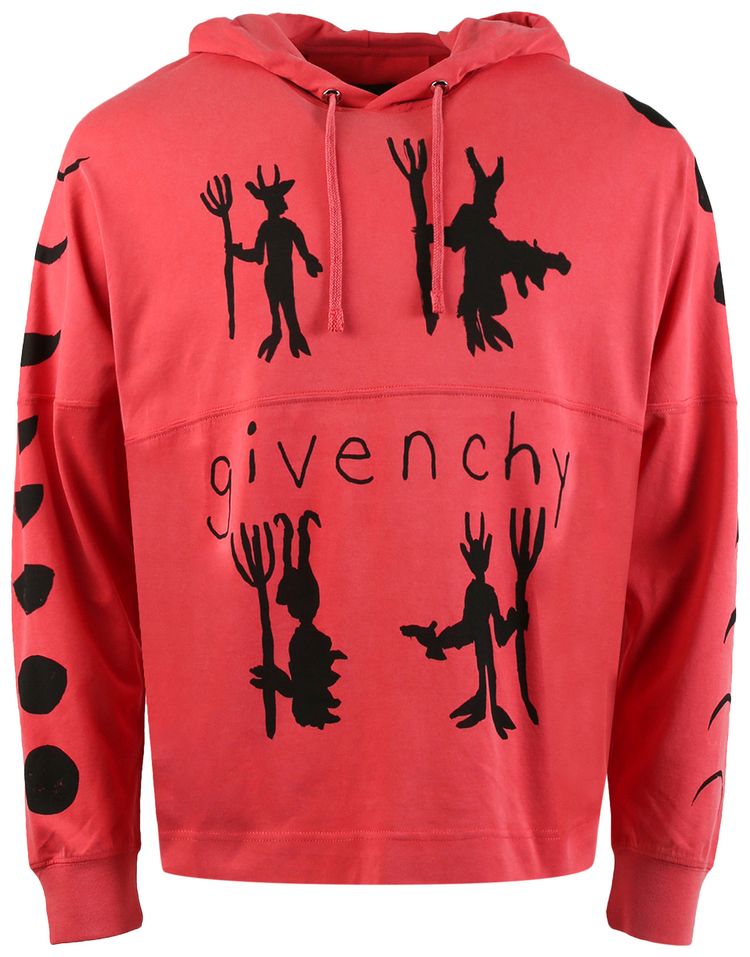 Givenchy Print Hoodie Red