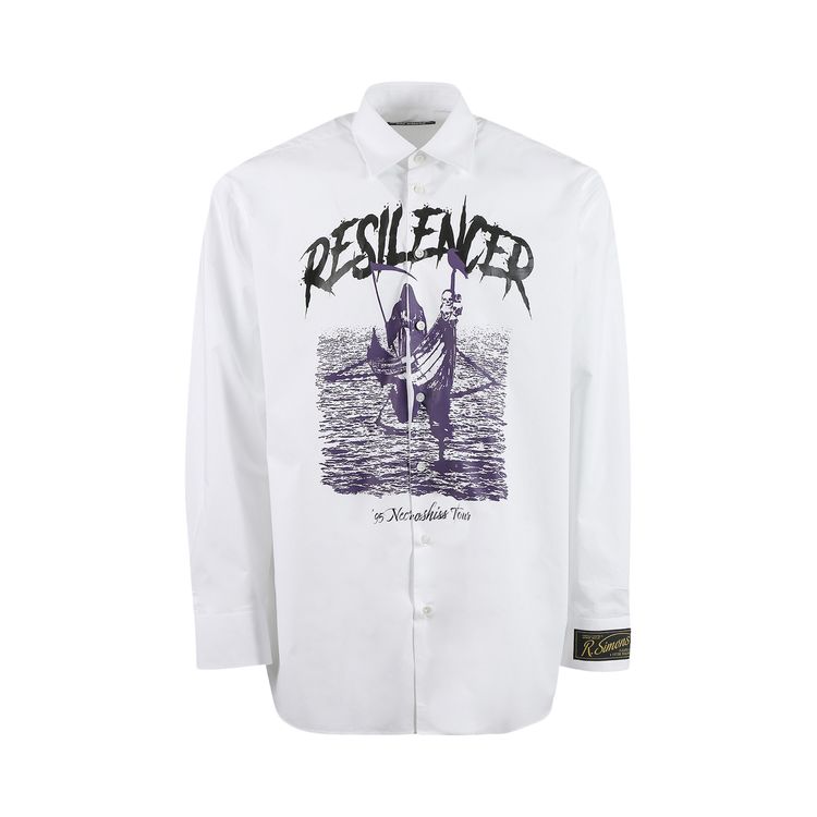 Raf Simons Big Fit T Shirt With Printed Resilencer White