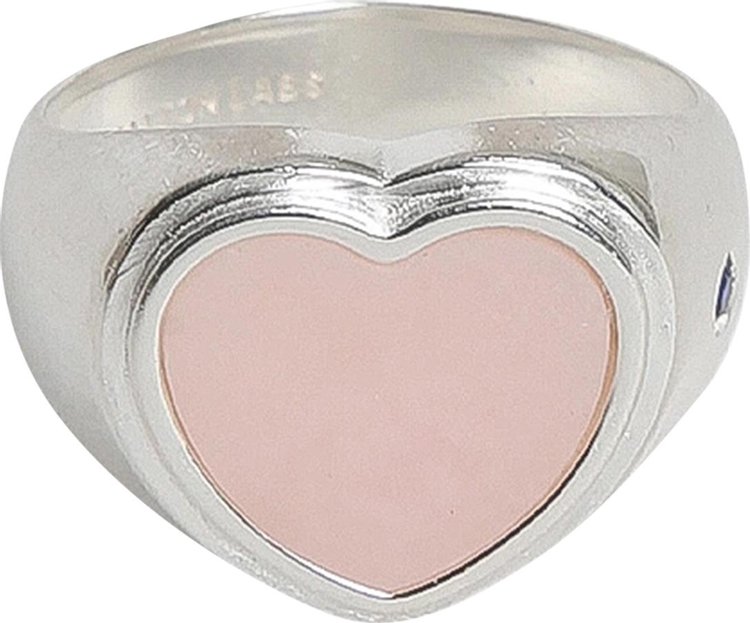 Hatton Labs Opal Heart Signet Ring 'Pink'