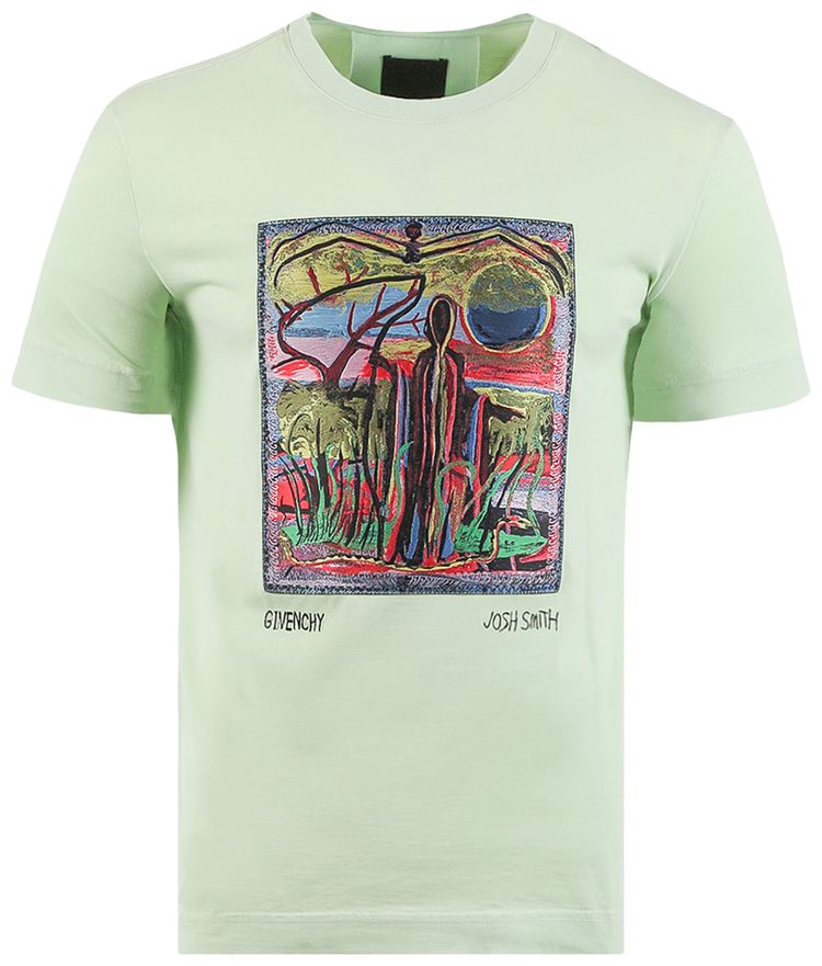 Givenchy Slim Fit T Shirt With Patch Pistachio
