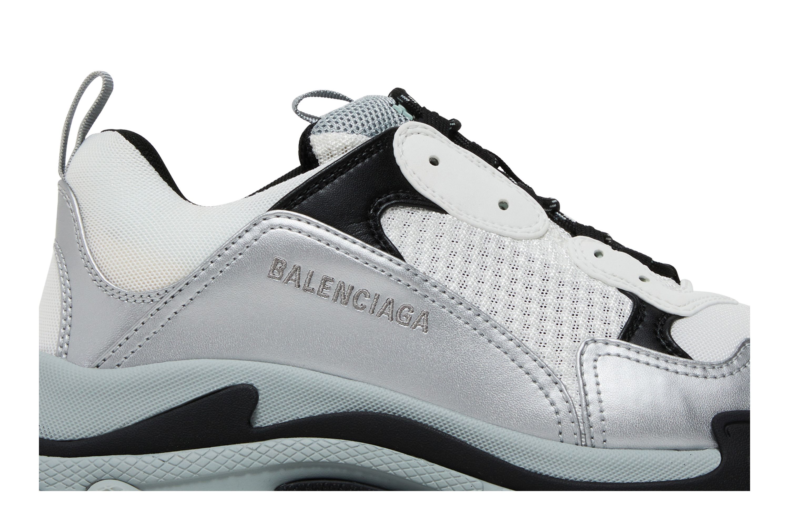 Size 10.0 Balenciaga Triple S Sneaker Grey Silver