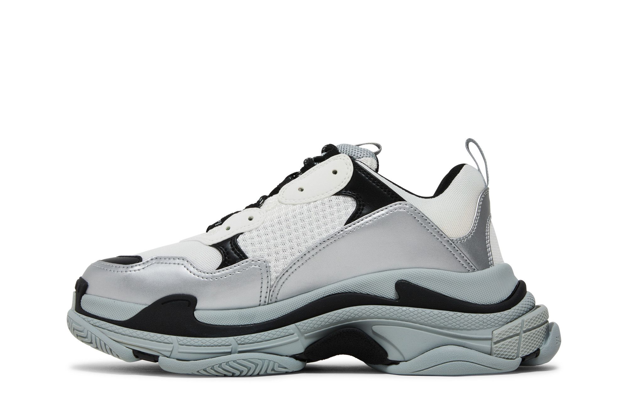 Size 10.0 Balenciaga Triple S Sneaker Grey Silver