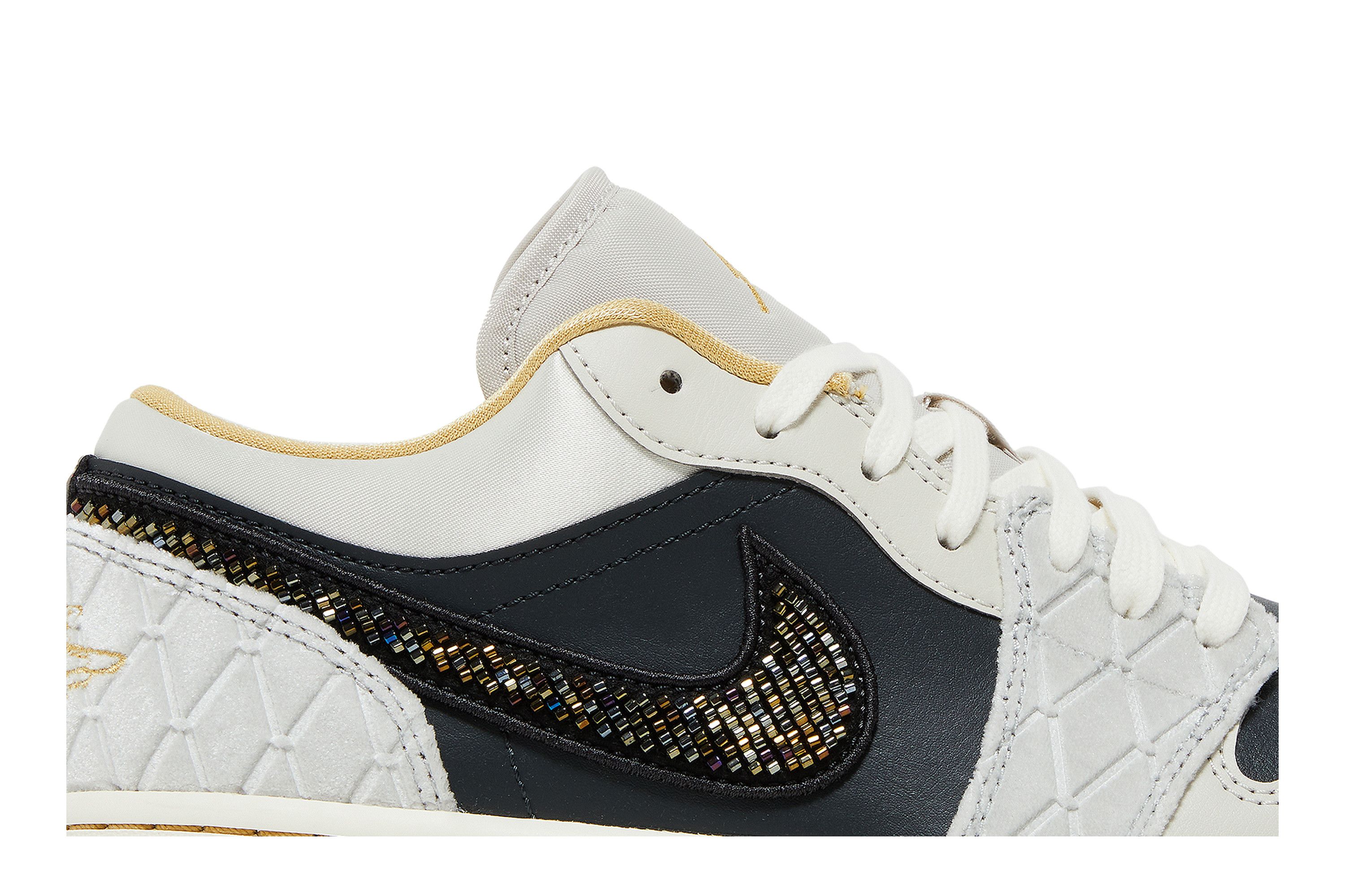 NIKE★海外限定 Jordan 1 Low Beaded Swoosh Jordan 1 Low Beaded Swoosh Men's - DV1762-001 - US