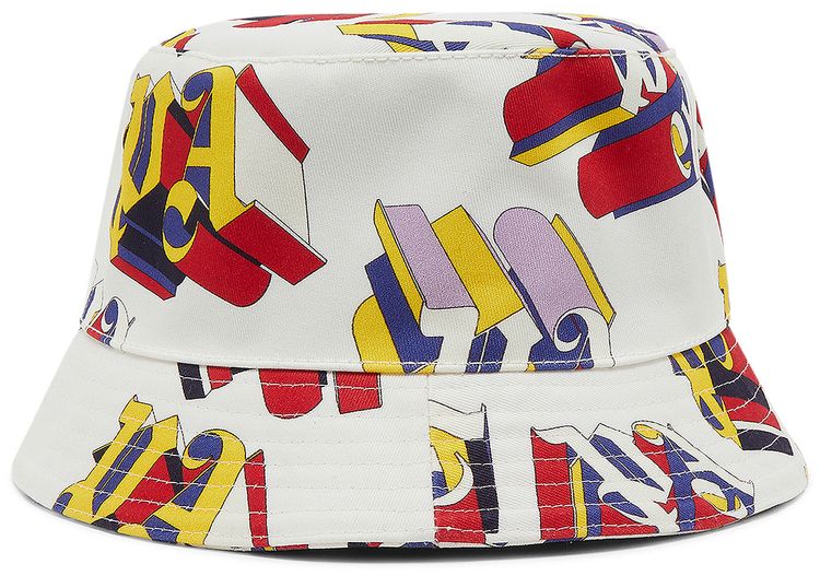 Palm Angels 3D Logo Bucket Hat BlackRed