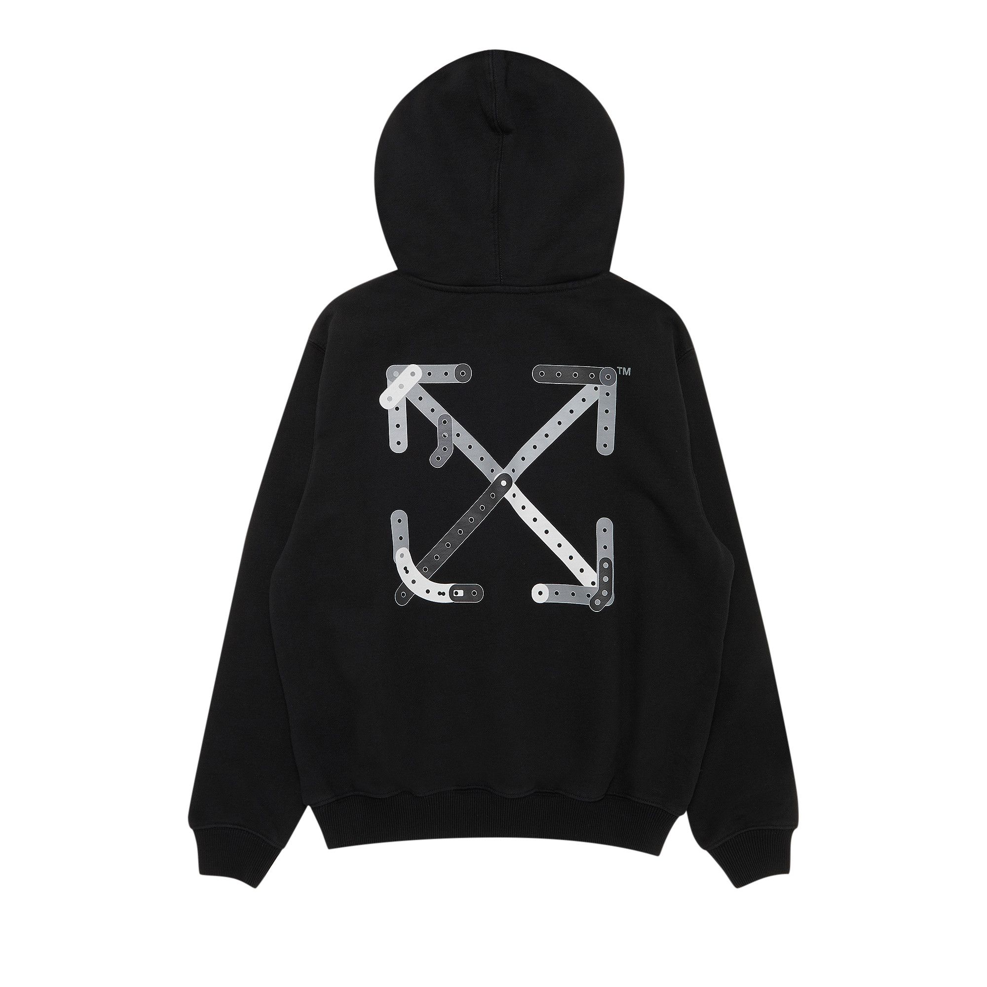 Buy Off White Construction Arrow Reg Hoodie Black Grey OWBB035S22JER0081009 GOAT
