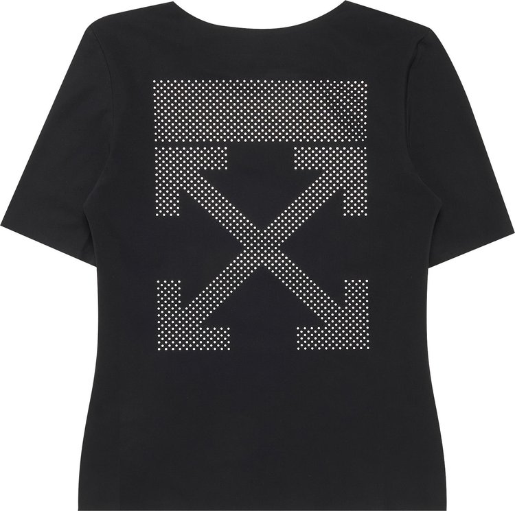 Off White Athl Reflect Arrow T Shirt BlackSilver