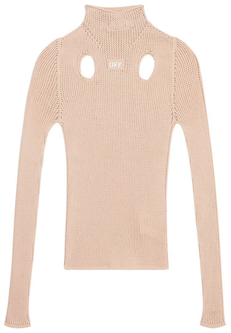 Off White Holy Long Sleeve Top Nude