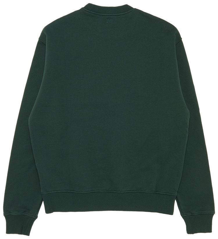Ami Small Logo Sweatshirt Evergreen