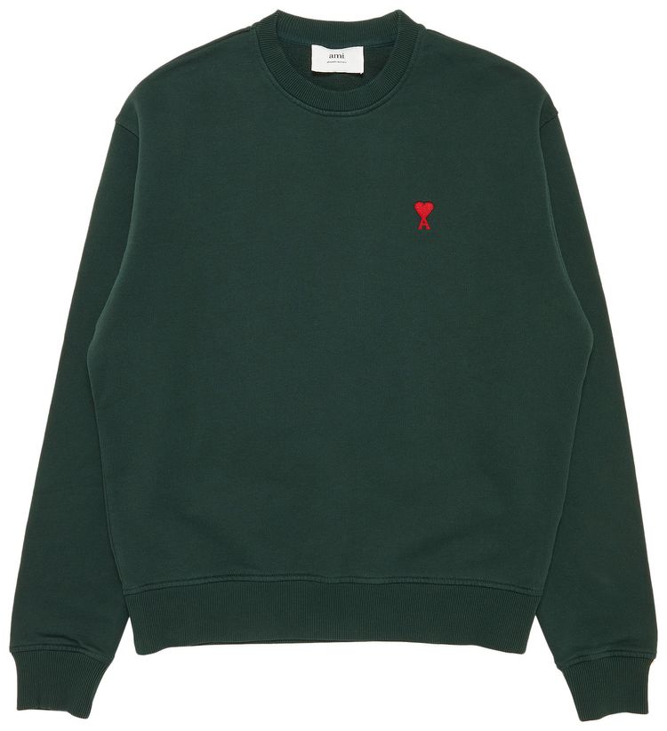 Ami Small Logo Sweatshirt Evergreen