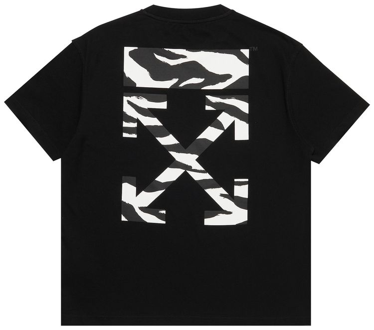 Off White Zebra Arrow Tee Black
