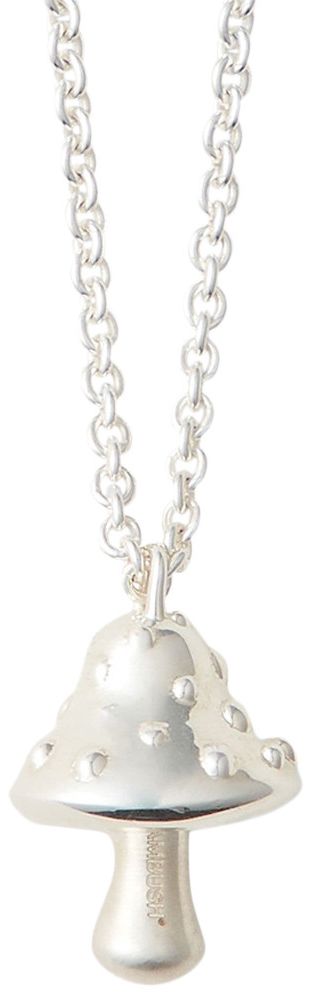 Ambush Mushroom Charm Necklace Silver