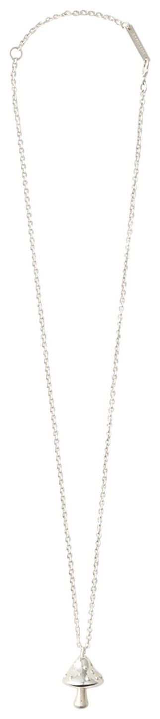 Ambush Mushroom Charm Necklace Silver