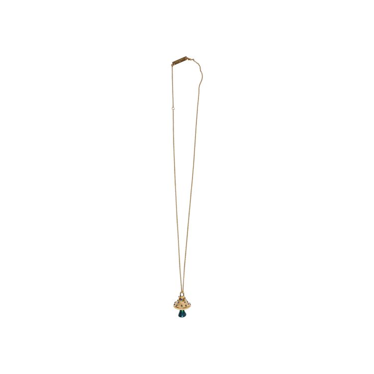 Ambush Mushroom Charm Necklace Gold