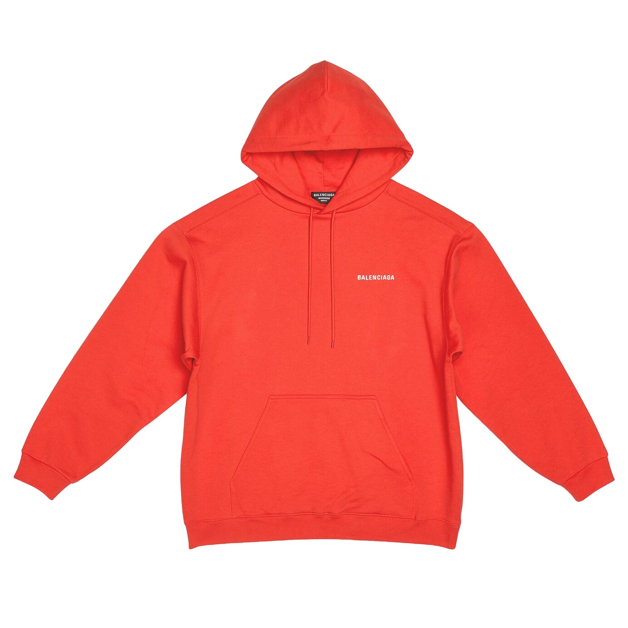 Balenciaga red logo hoodie clearance