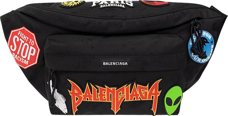 Balenciaga XXL Explorer Beltpack With Animation Patches 'Black'