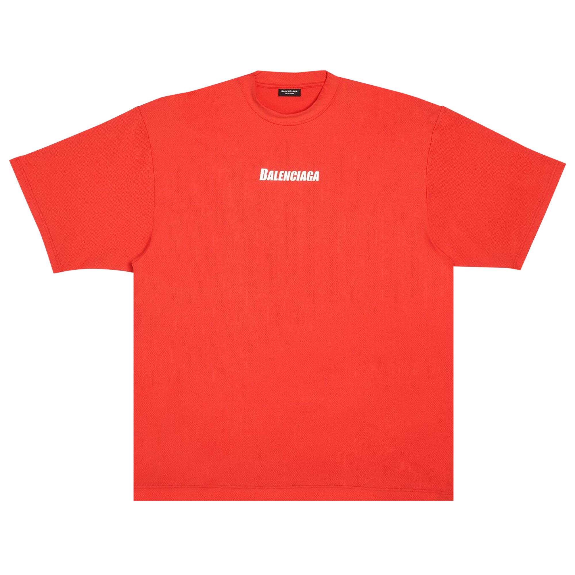 Balenciaga Technical Mesh Swim T-Shirt 'Red' | GOAT