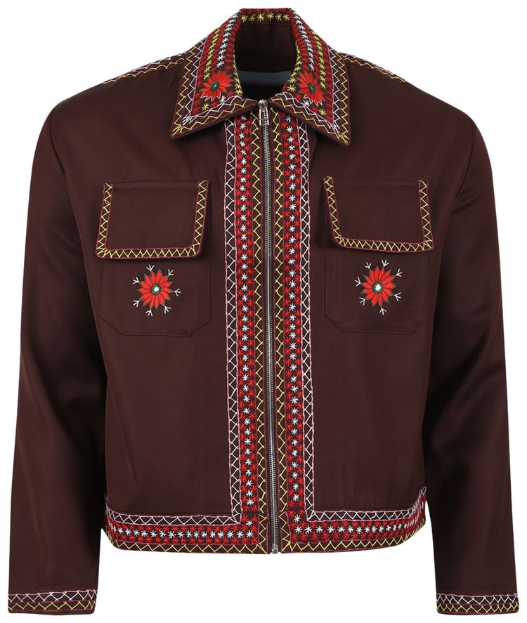 BLUEMARBLE Embroidered Jimmy Jacket 'Brown'