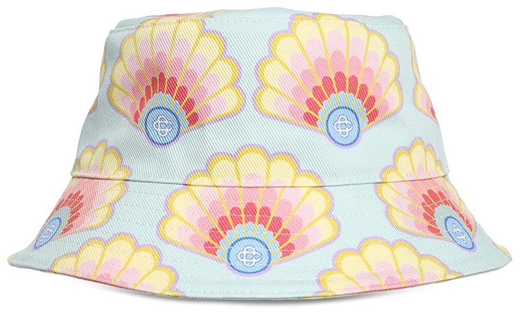 Casablanca Printed Denim Bucket Hat Rainbow Shell