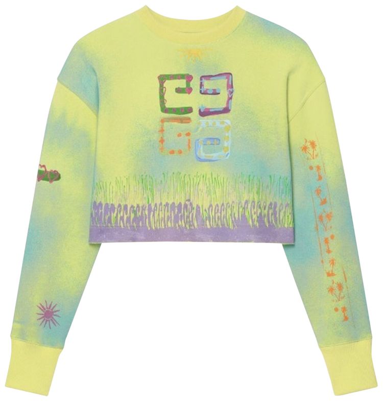 Givenchy Cropped Sweatshirt Multicolor