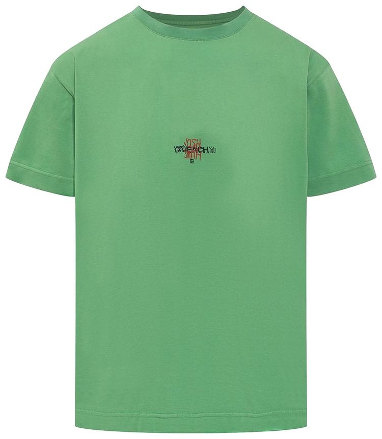 Givenchy Oversized Fit T Shirt With Patch Grass Green