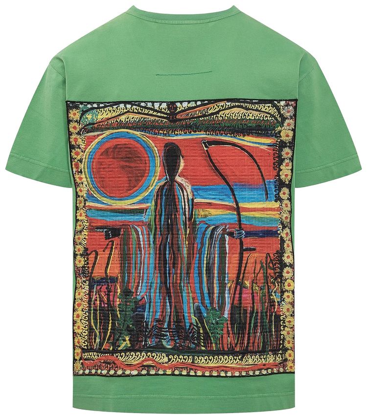 Givenchy Oversized Fit T Shirt With Patch Grass Green