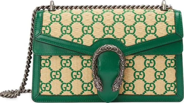 Gucci Green GG Embossed Velvet Dionysus Small Shoulder Bag