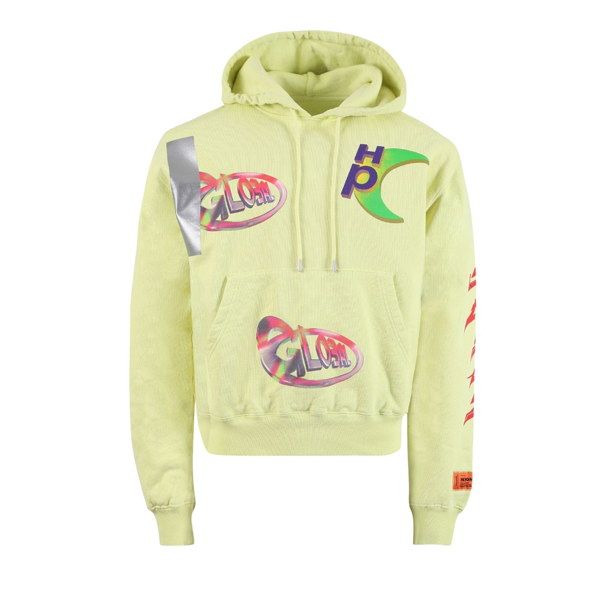 Buy Heron Preston Hoodie Global Collage Lemon Yellow Blue HMBB017S22JER0031545 GOAT CA