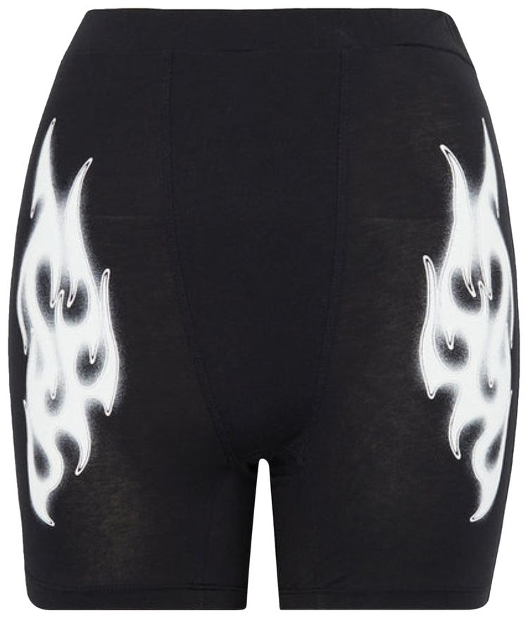 Heron Preston Flaming Cycling Shorts BlackWhite