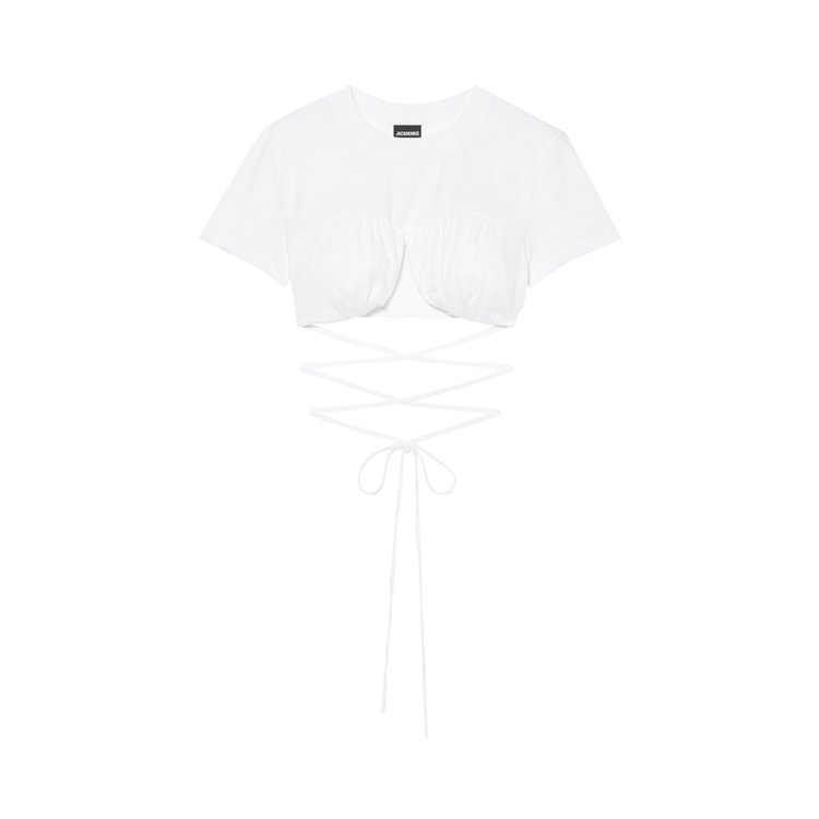 Jacquemus Le T-Shirt Baci Crop Top 'White'