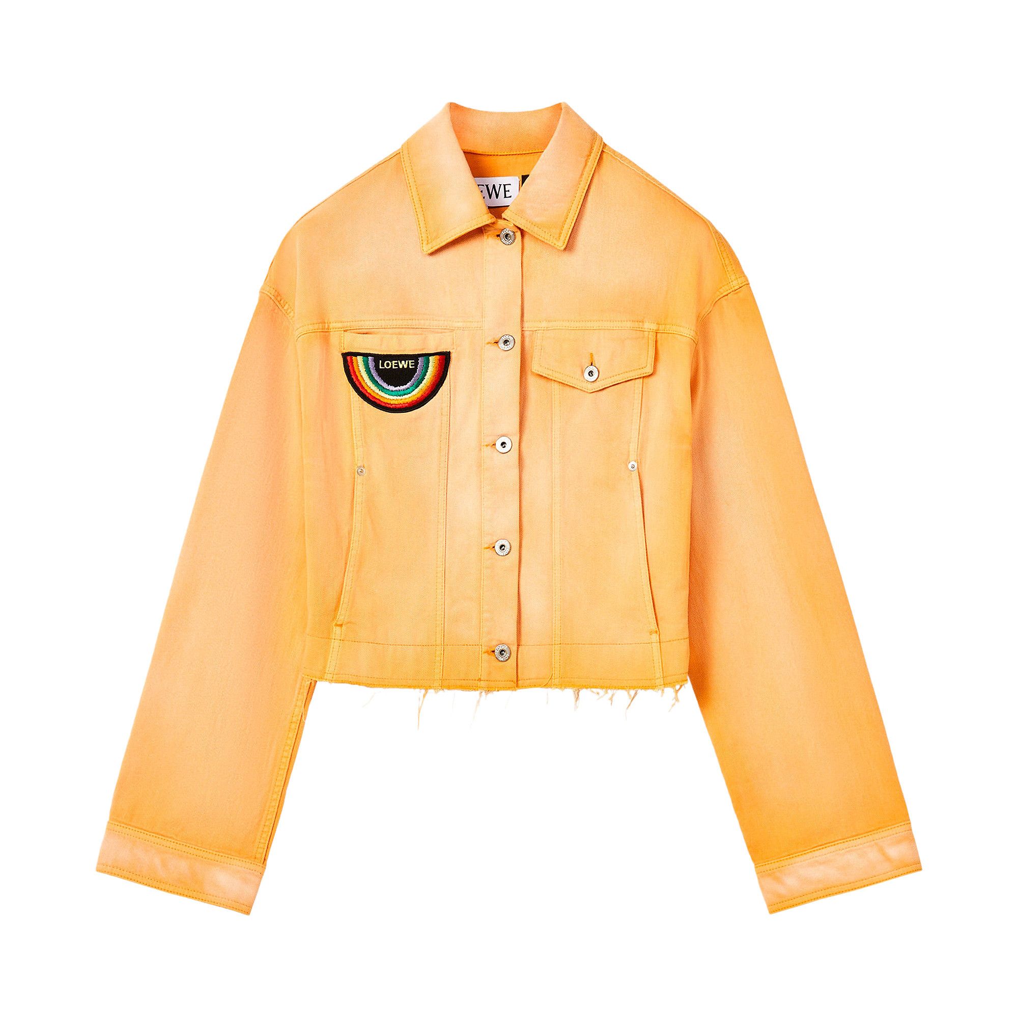 Buy Loewe Cropped Denim Jacket Mandarin S616Y50X02 9130 GOAT SA