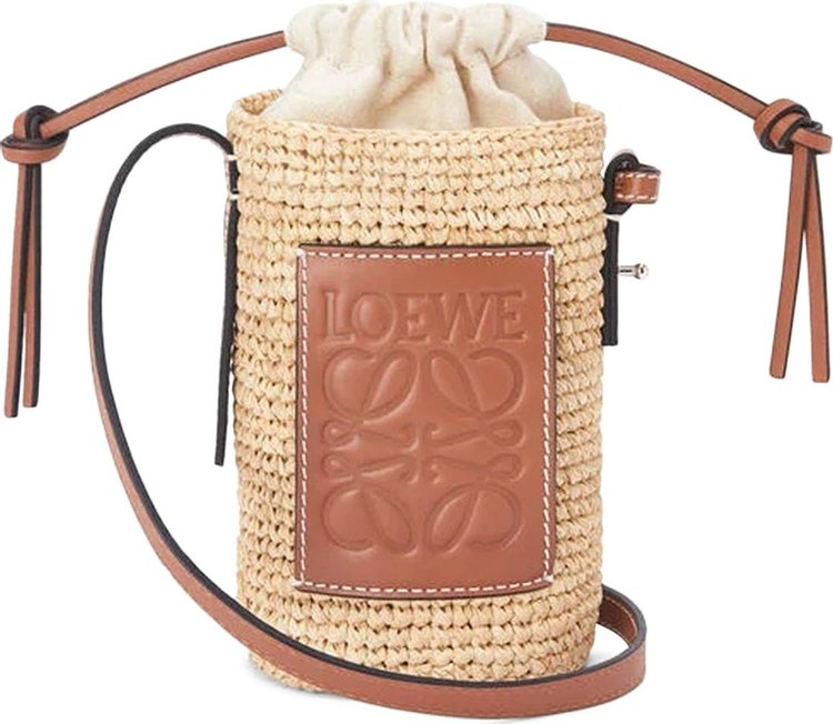 Loewe Cylinder Pocket in raffia and calfskin Online Retail Store - Womens  Pouches & Clutches Natural / Tan