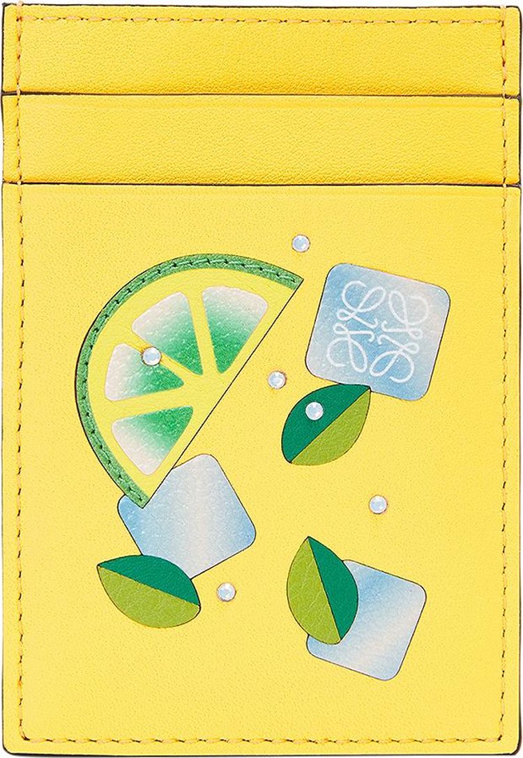 Loewe x Paula's Ibiza Cocktail Vertical Cardholder 'Yellow/Tan'