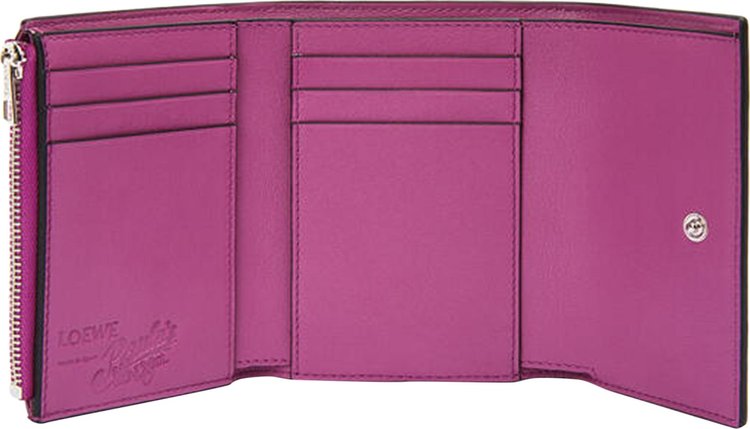 Loewe Bottlecaps Small Vertical Wallet Coral PinkBright Purple