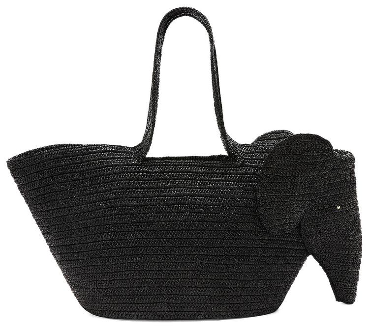 Loewe Elephant Basket Bag Black