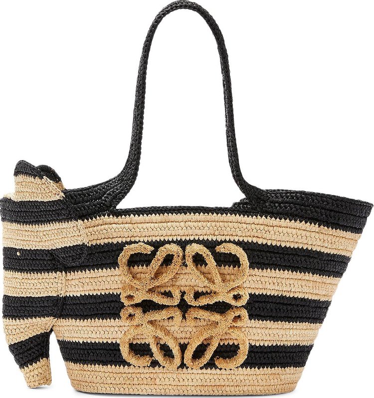 Loewe Elephant Basket Stripes Small Bag 'Natural/Black'