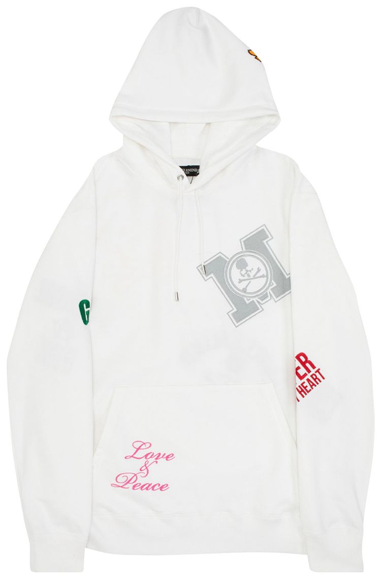 Mastermind World All Over Embroidered Hoodie Top Grey