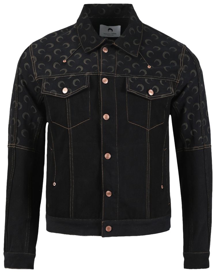 Marine Serre Moon Denim Jacket Black