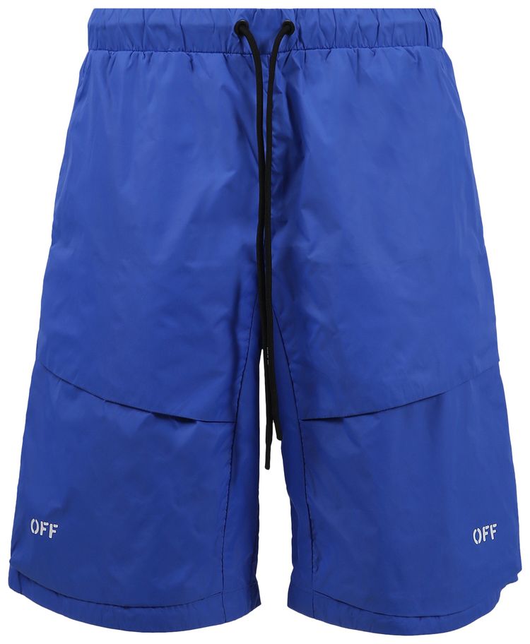 Off White Athletic Cargo Shorts BlueWhite