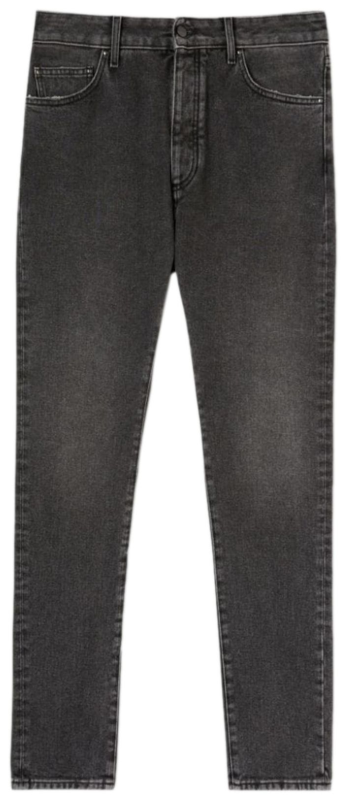 Palm Angels Back Logo 5 Pocket Denim BlackWhite