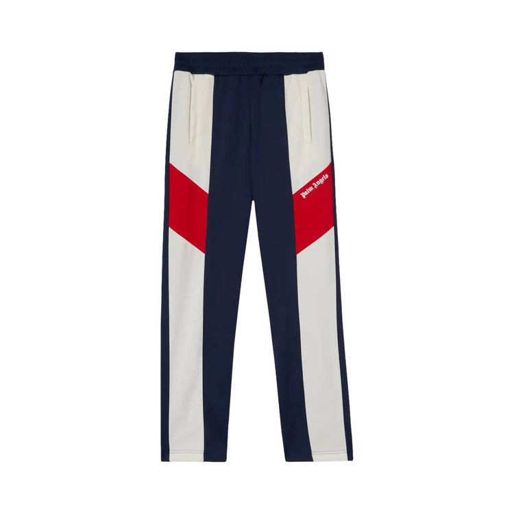 Buy Palm Angels V Colorblock Track Pants 'Navy Blue/White ...