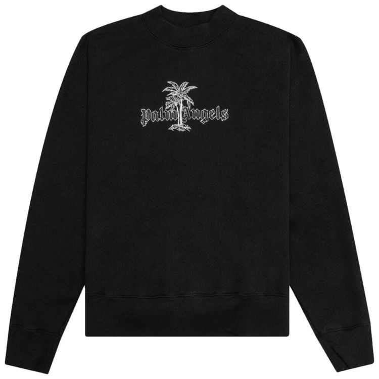 Buy Palm Angels Sunset Palms Crewneck 'Black/White
