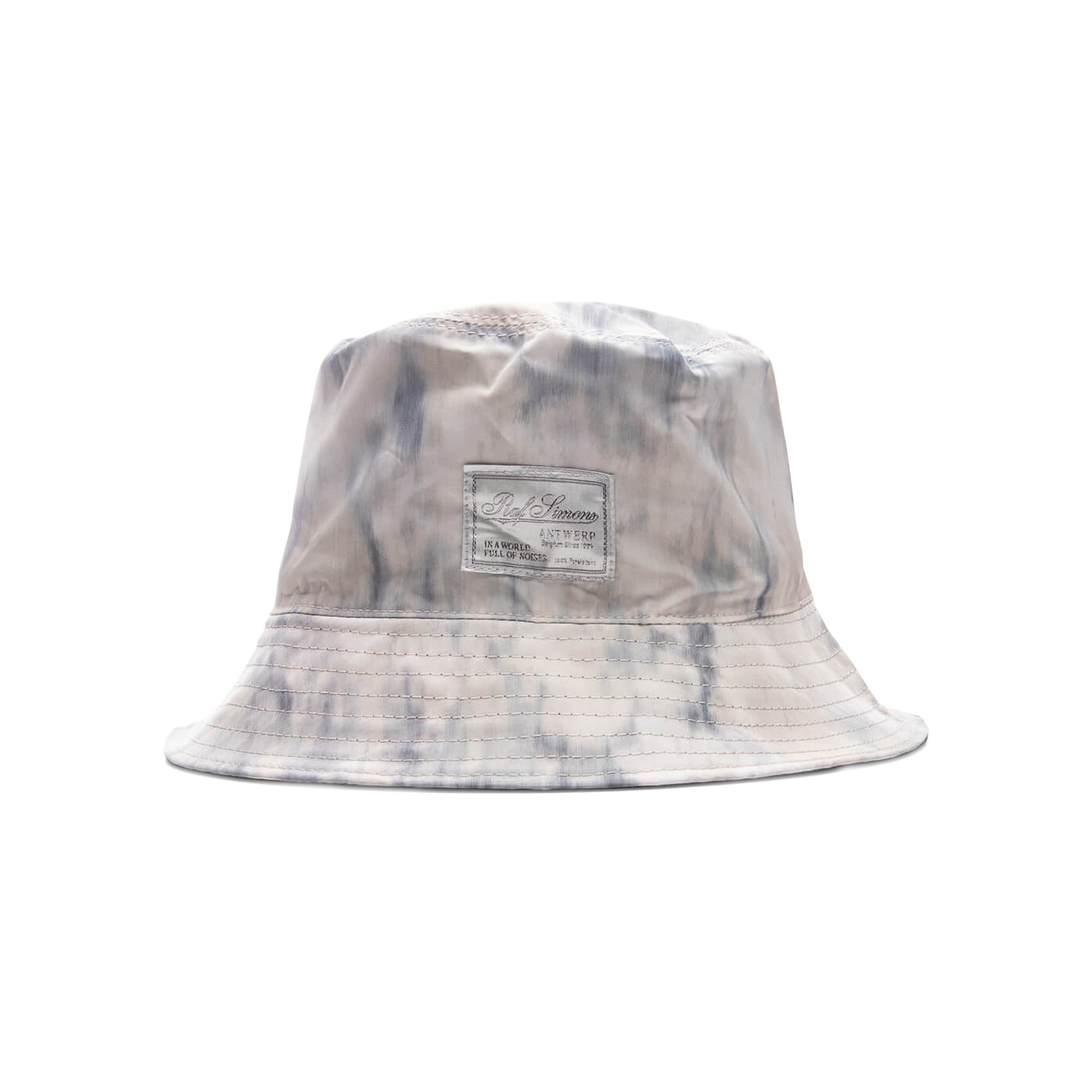 Raf Simons Reversible Bucket Hat With Woven Label 'Light Grey/Blue