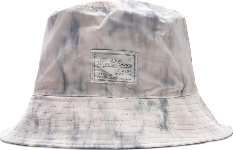 Raf Simons Reversible Bucket Hat With Woven Label 'Light Grey/Blue'