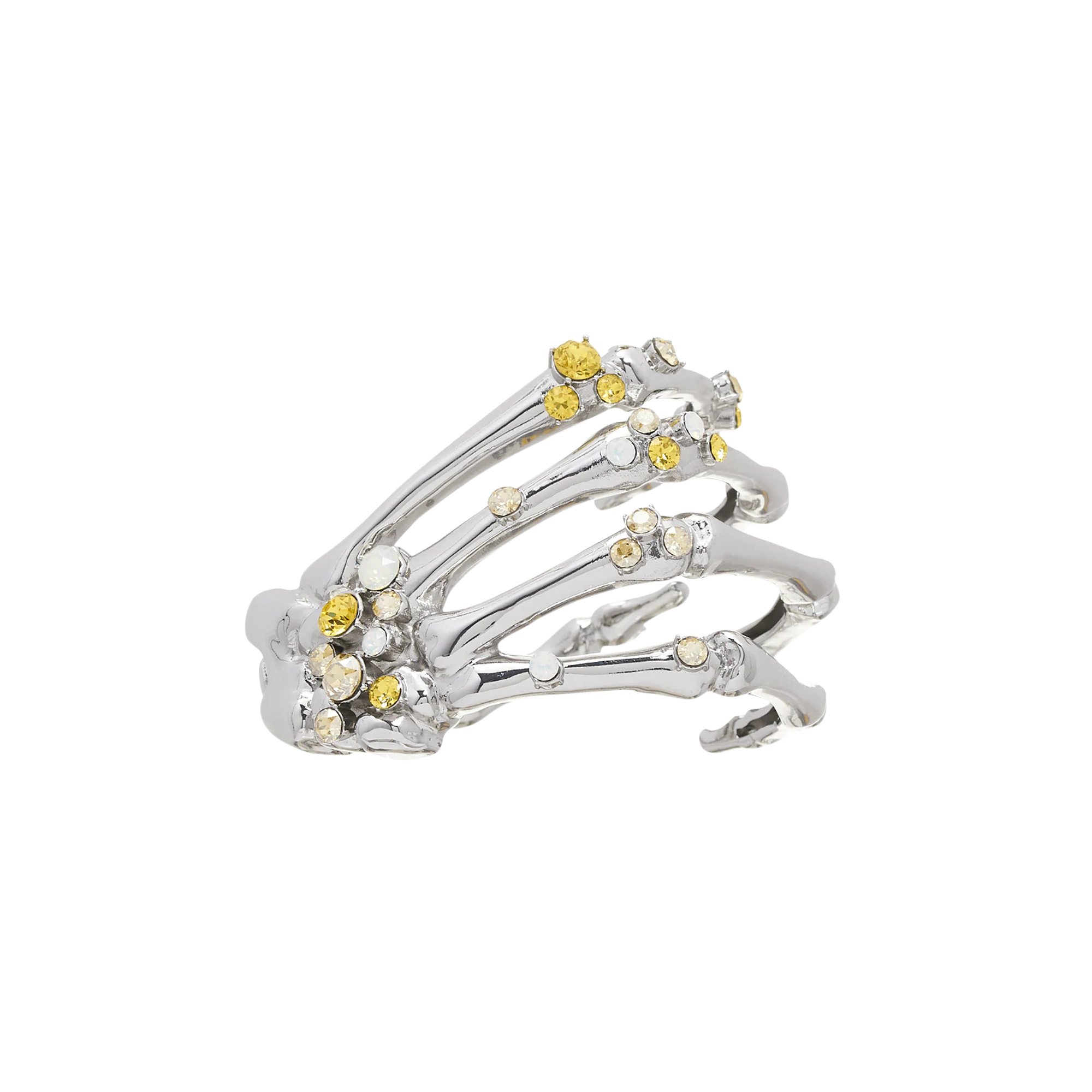 Buy Raf Simons Skeleton Bracelet With Cluttered Strass 'Yellow 