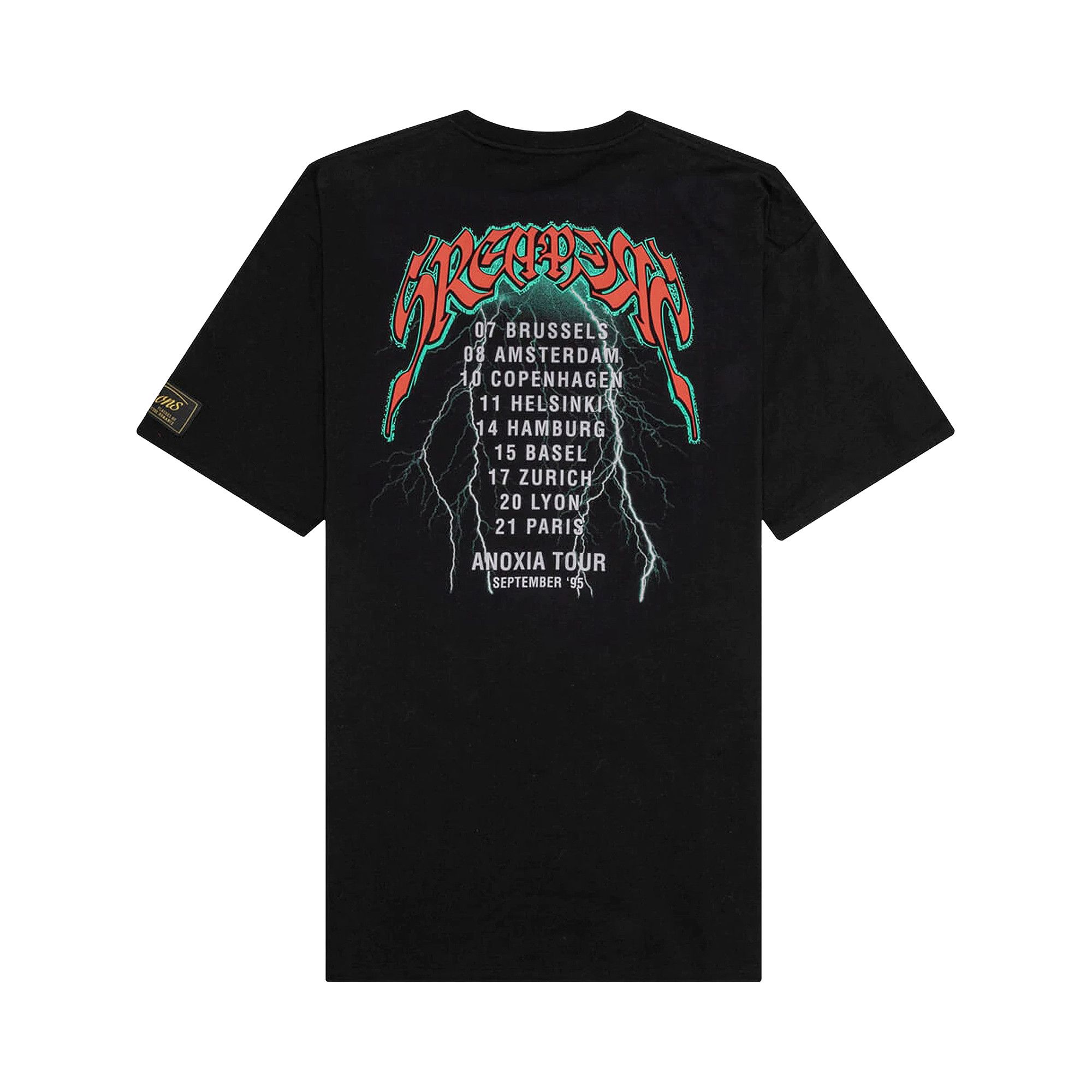 【RAF SIMONS】R Print Big Fit T Shirt Black RAF SIMONS Big Fit R Logo T-shirt Black - Wrong Weather