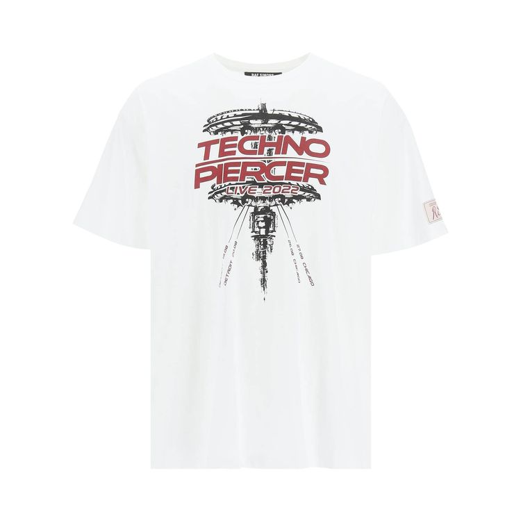 Raf Simons Techno Piercer Big Fit T Shirt White