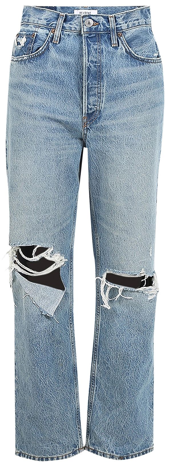 REDONE 90s Crop Low Slung Jean Medium Raf