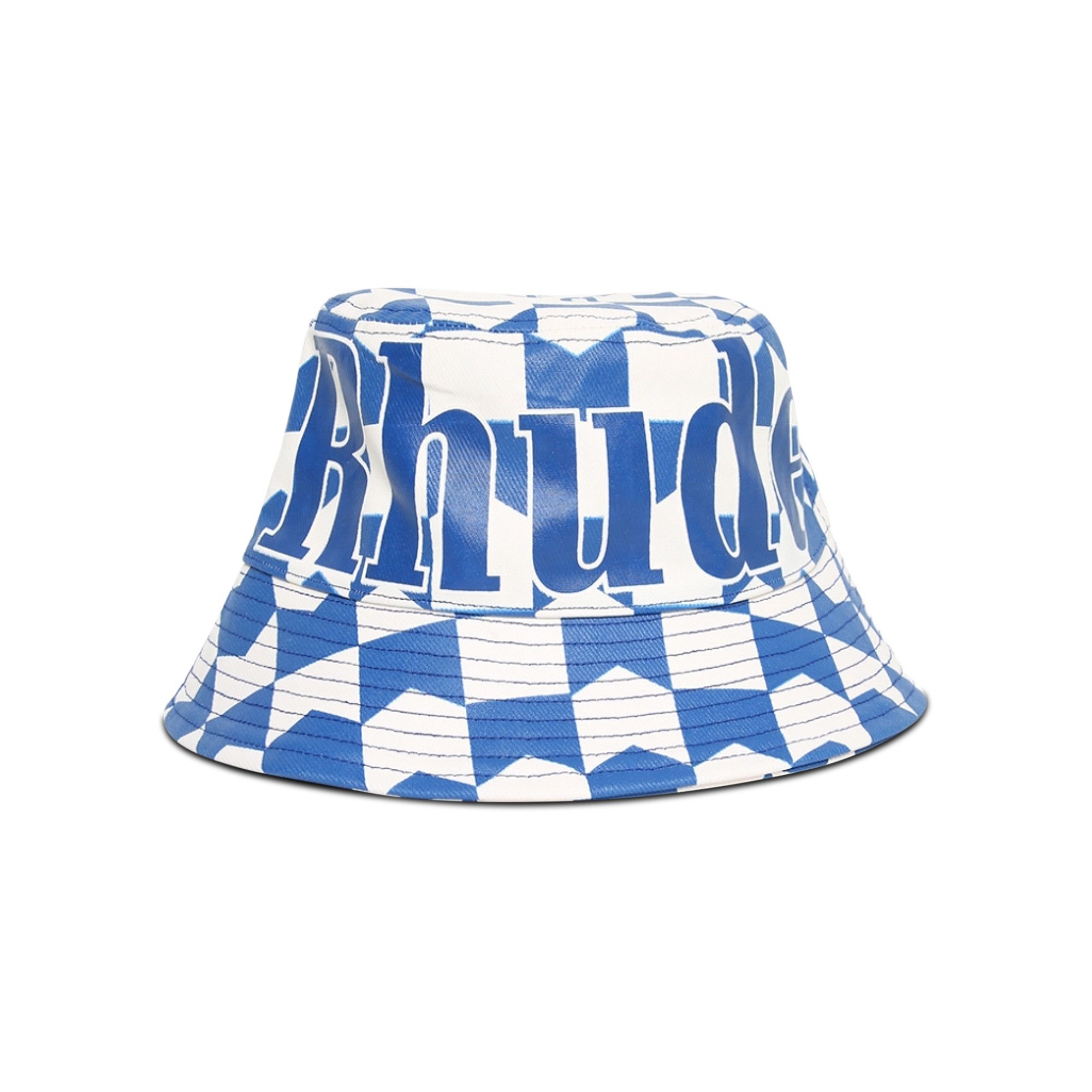 Rhude Checker Bucket Hat 'Blue/White 