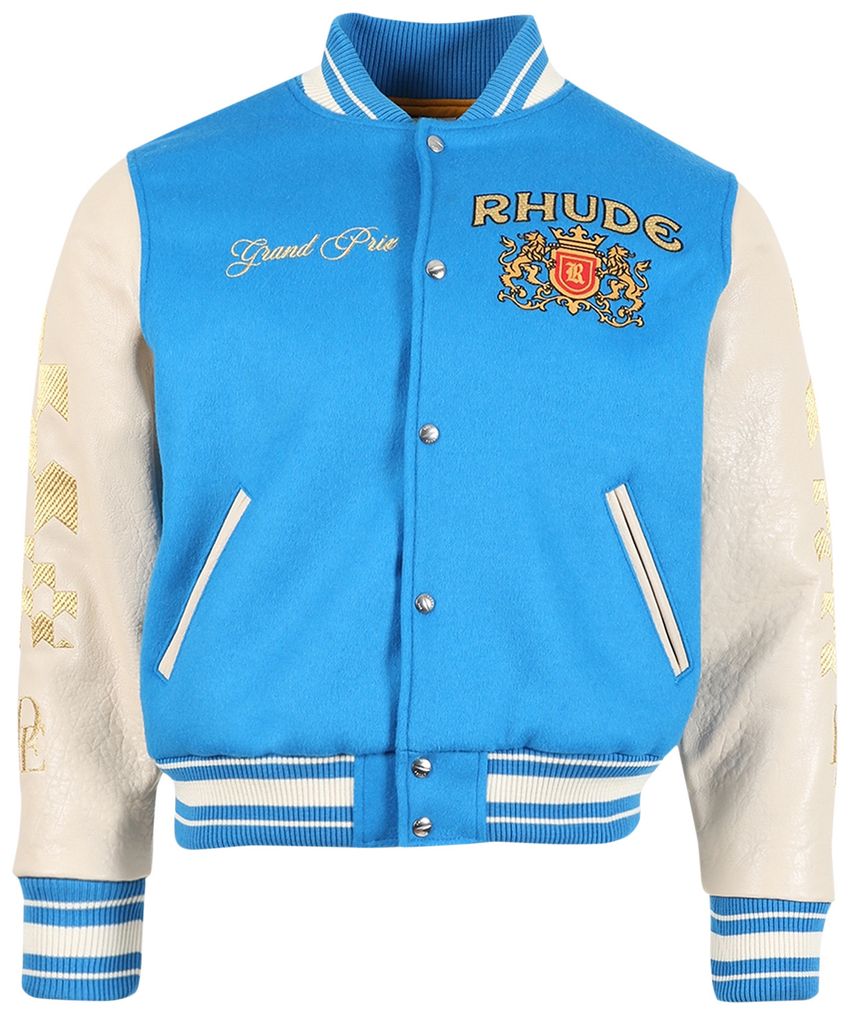 Rhude Grand Prix Varsity Jacket 'Multicolor' | GOAT