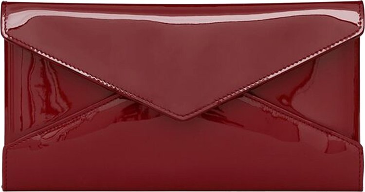 Saint Laurent Paloma Patent Clutch Opyum Red